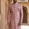 Rose Golden Embroidered Sherwani