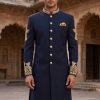 Blue Embroidered Sherwani