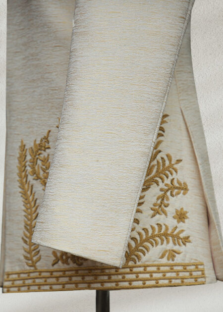 White and Golden Embroidered Prince Suit White and Golden Embroidered Prince Suit