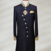 Black Angrakha Sherwani Golden Sherwani for Groom