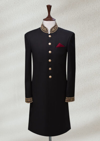 Buy Fancy Black Sherwani - Shameel khan