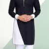 Black and White Kurta for men