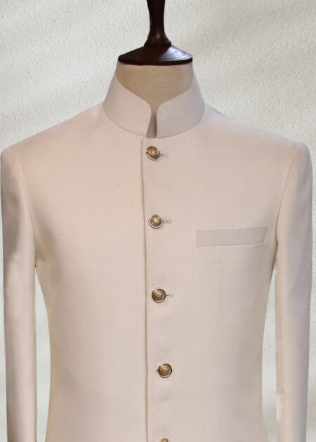 Plain Off-White Sherwani Plain Off-White Sherwani