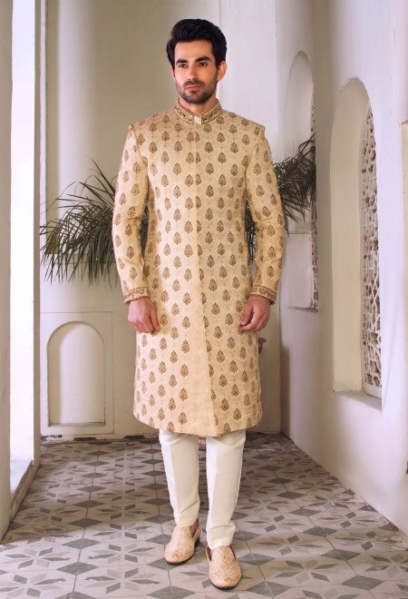 Classic Paisley Embroidered Sherwani Paisley Embroidered Sherwani