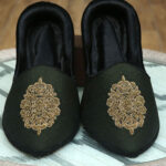 Handmade Green with Golden Embroidered Khussa Green with Golden Hand-Embroidered Khussa