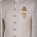 Off-White Embroidered Wedding Sherwani