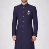 Purplish Blue Indigo Sherwani Sherwani in Red Color