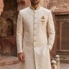 Ivory Sherwani with Embroidery for Barat