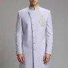 Powder Blue Grey Zardosi Embroidered Sherwani Midnight Blue Sherwani