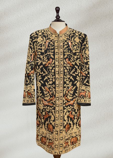 Mughal Era Style Hand Embroidered Sherwani Hand Embroidered Sherwani