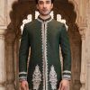 Classic Green Embroidered Prince Suit