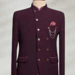 Modern Burgundy Prince Coat