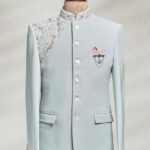 Sea Green Prince Jacket with Embroidered