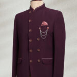 Modern Burgundy Prince Coat