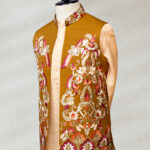 Golden-Brown Embroidered Waistcoat