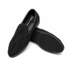 Handmade Stylish Black Embroidered Loafer Red Khussa
