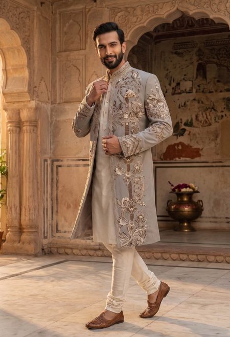 Luxury Dusty Grey Embroidered Sherwani Dusty Grey Embroidered Sherwani Luxury Dusty Grey Embroidered Sherwani Dusty Grey Embroidered Sherwani