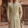 Regal Olive Green Sherwani