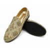 Handmade Pastel Green Embroidered Loafer Cream Embroidered Khussa