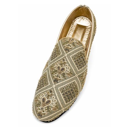 Handmade Pastel Green Embroidered Loafer Pastel Green Embroidered Loafer