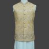 Traditional Golden Waistcoat with Intricate Embroidery