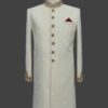 Classic Ivory Embroidered Sherwani with Regal Detailing