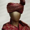 Classic Red and Gold Brocade Turban