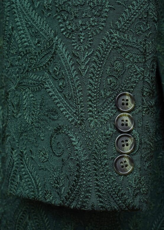 Emerald Green Prince Coat with Intricate Embroidery Emerald Green Prince Coat with Intricate Embroidery