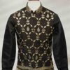 Regal Black and Golden Embroidered Waistcoat