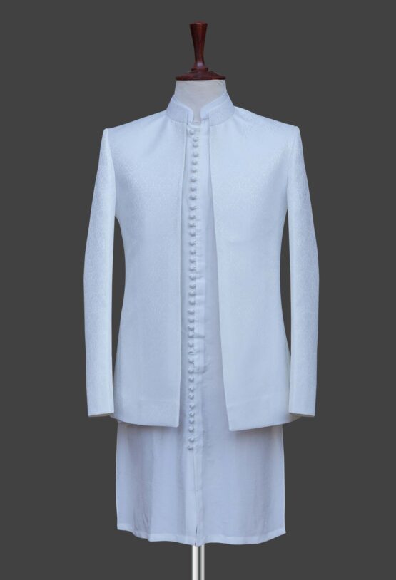 White Textured Prince Coat White Textured Prince Coat