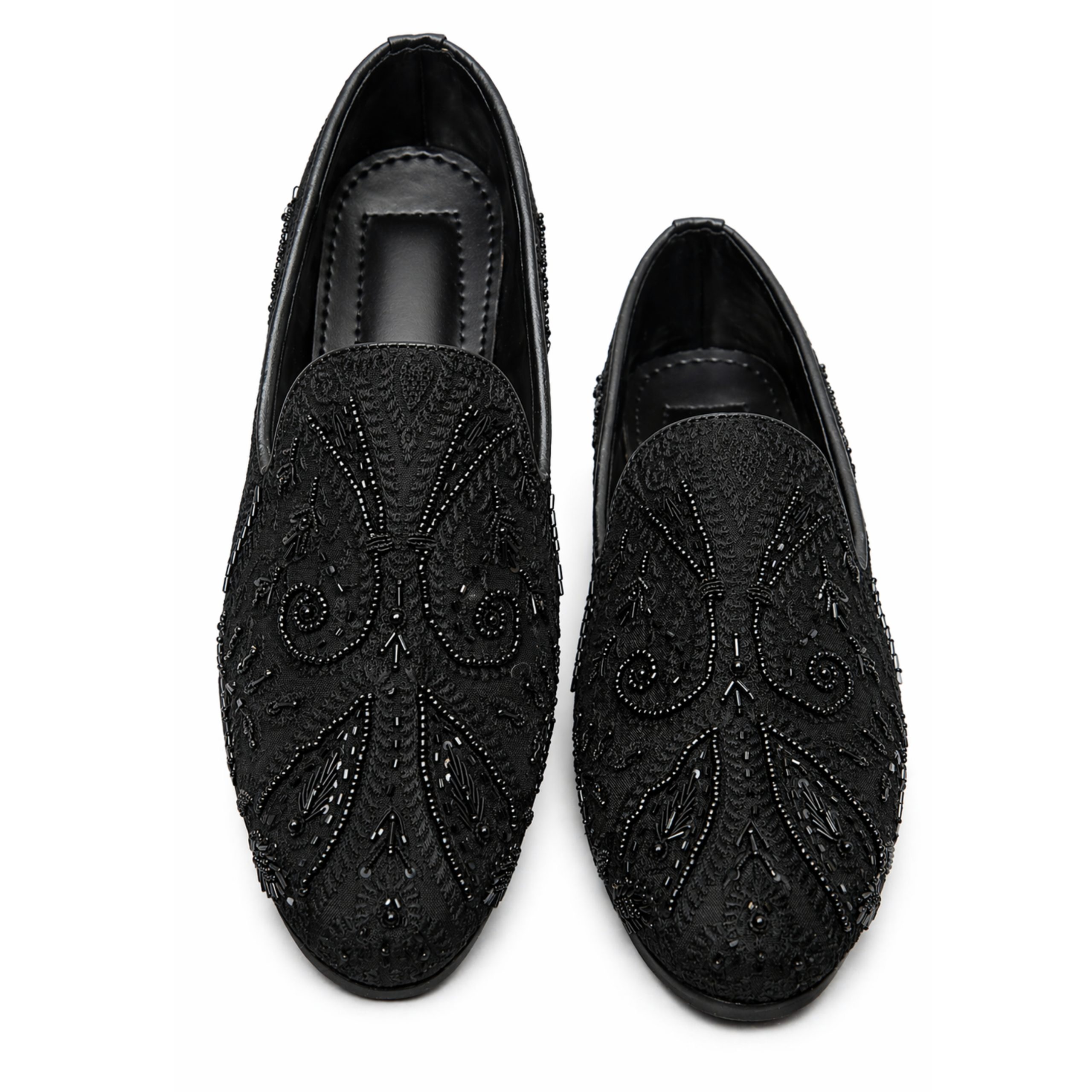 Handmade Black Loafer With Intricate Detailing Handmade Black Loafer with Intricate Detailing Black Loafer