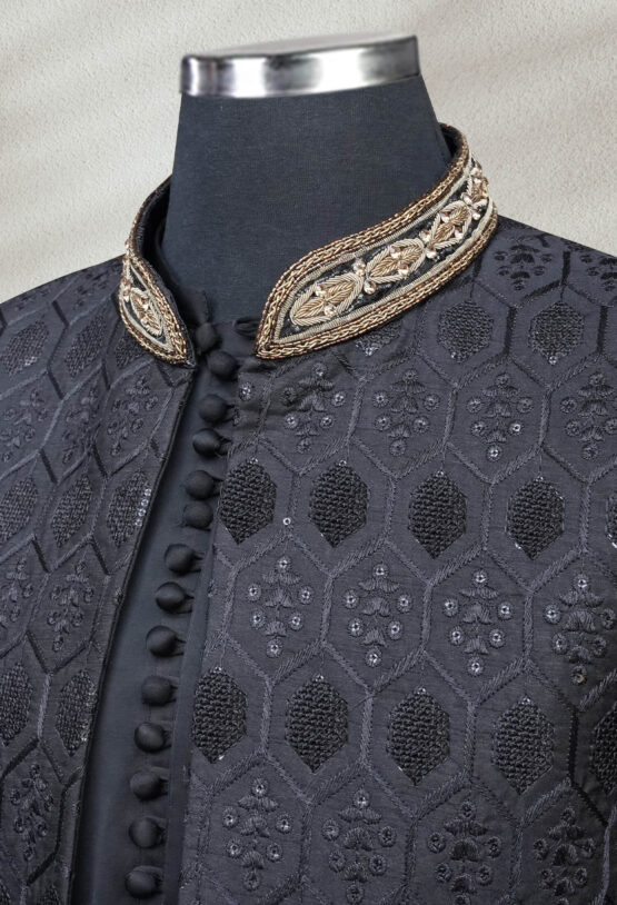 Regal Black Sherwani Regal Black Sherwani