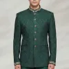 Deep Green Prince Coat with Embroidery Midnight Black Prince Coat