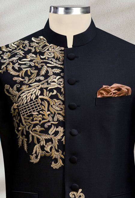 Black Embroidered Waistcoat Black Embroidered Waistcoat