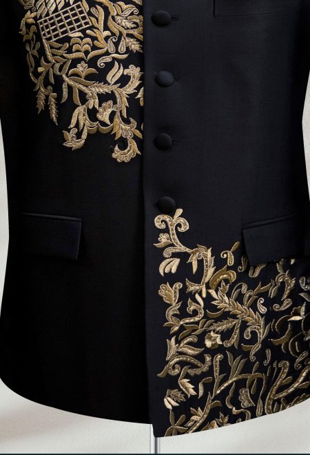 Black Embroidered Waistcoat Black Embroidered Waistcoat