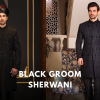 Black Groom Sherwani Designs for Pakistani Weddings  Sherwani Colors