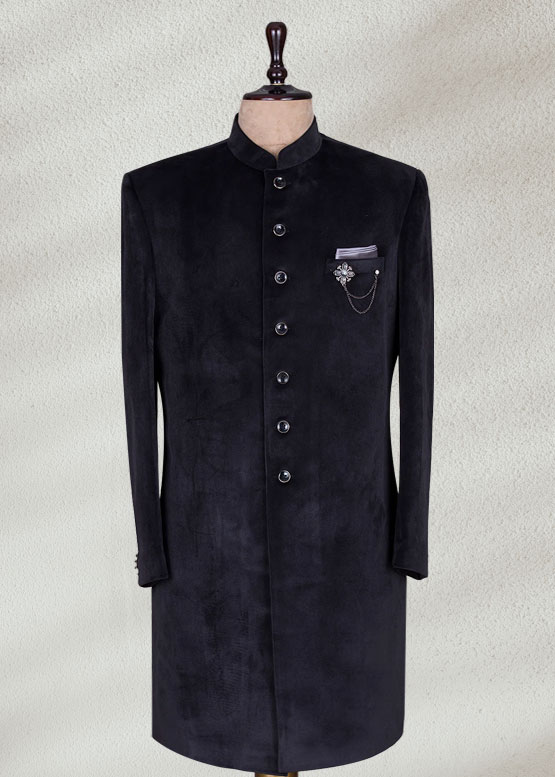 Ready-to-Wear Velvet Sherwani for Groom with Shameel Khan Velvet Sherwani for Groom