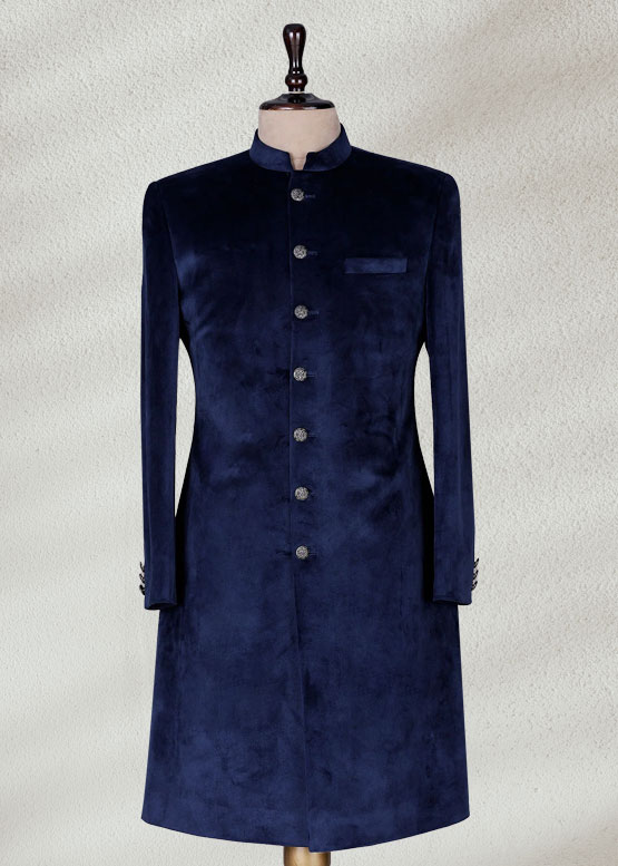 Ready-to-Wear Velvet Sherwani for Groom with Shameel Khan Velvet Sherwani for Groom