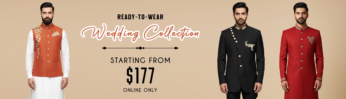 Ready-to-wear men wedding collection banner