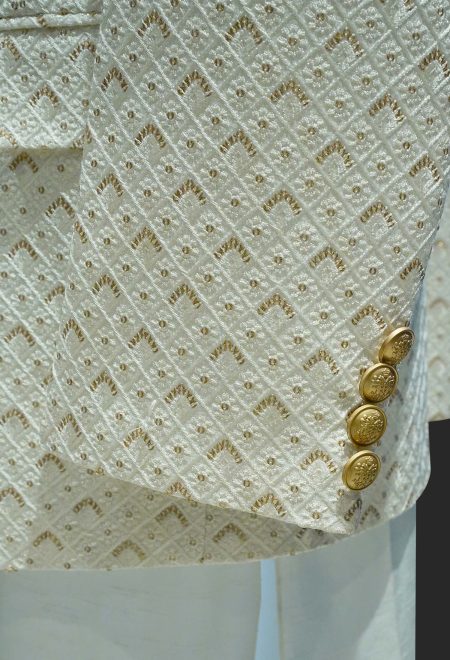 Regal Ivory Textured Prince Coat Regal Ivory Textured Prince Coat