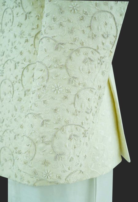 Off White Embroidered Prince Coat Off White Embroidered Prince Coat