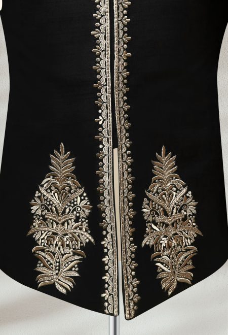 Jet Black Embroidered Waistcoat For Men Jet Black Waistcoat Jet Black Embroidered Waistcoat for Men Jet Black Waistcoat