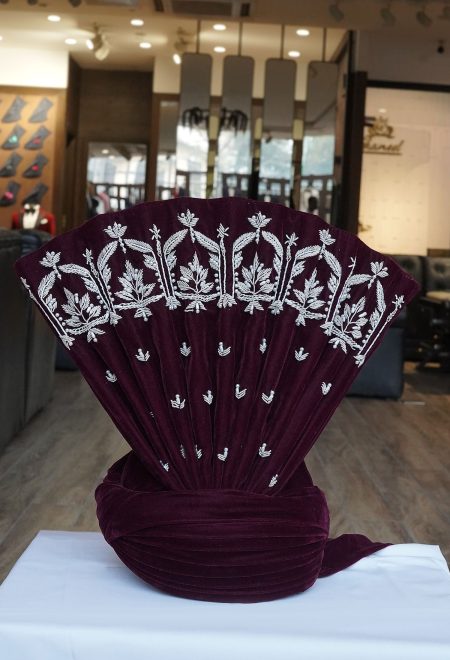 Burgundy Velvet Turban