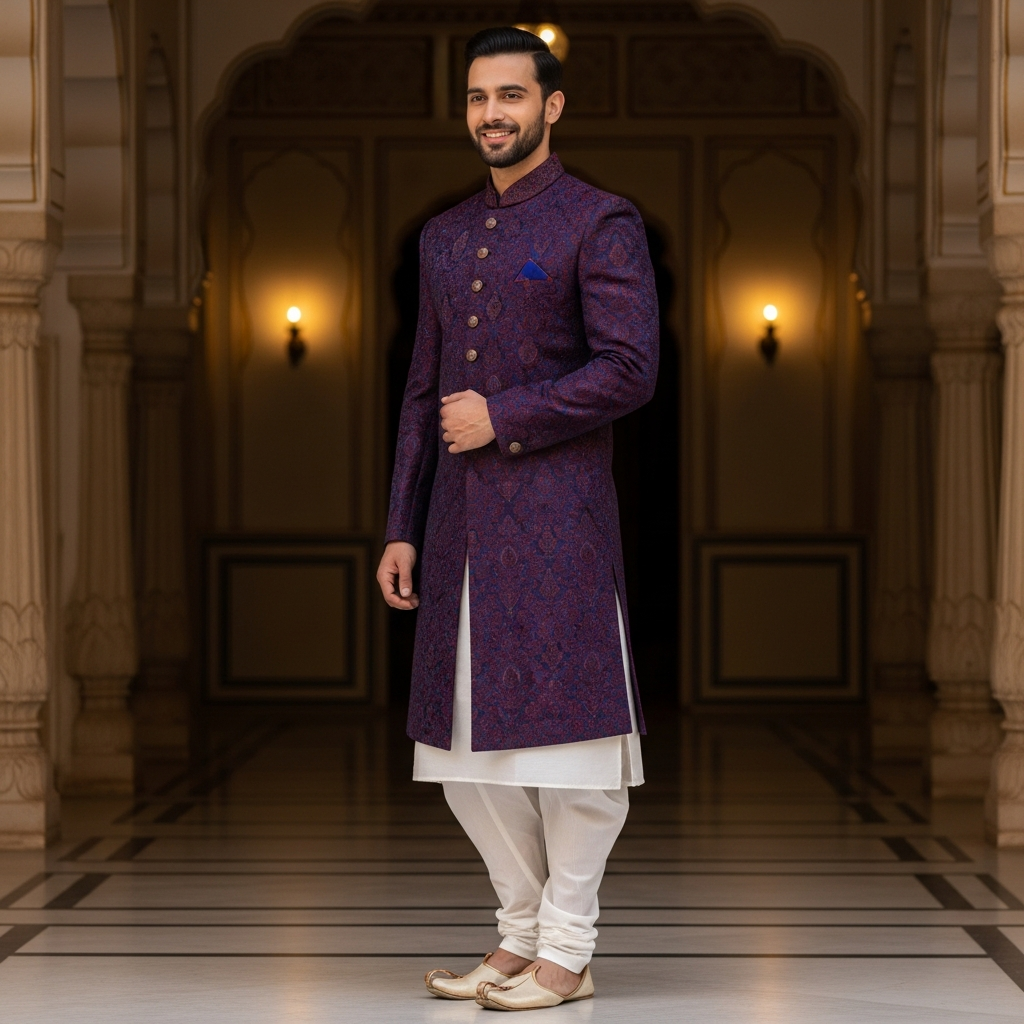 What to Wear Under Sherwani: Full Groom Guide What to Wear Under Sherwani