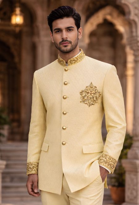 Pastel Yellow Royal Prince Coat