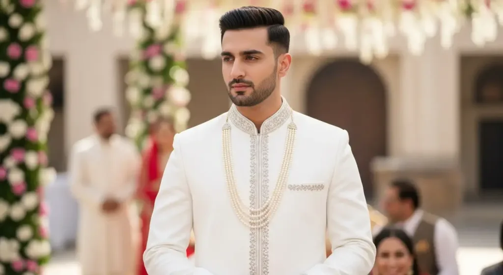Top 5 White Sherwani Designs for Your Barat Day White Sherwani Designs