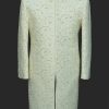 Off White Embroidery Sherwani for Groom Light Beige Embroidered Sherwani