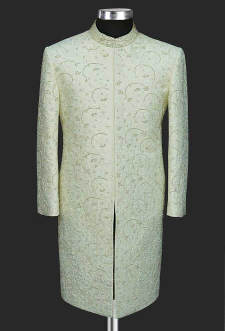 Off White Embroidery Sherwani for Groom