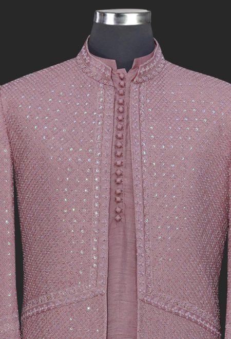 Dusty Pink Embellished Prince Coat Dusty Pink Embellished Prince Coat