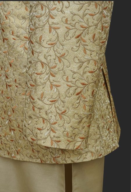 Ivory Golden Embroidered Prince Coat Ivory Golden Embroidered Prince Coat